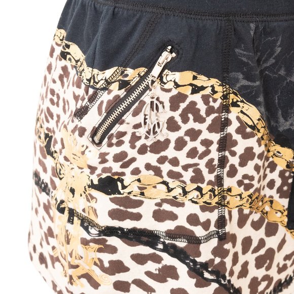 Christian Audigier Navy Animal Print Mini Skirt M - Picture 3 of 3
